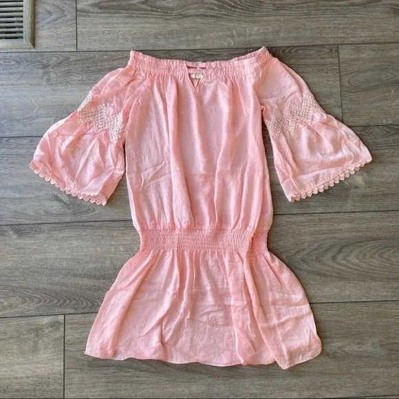 MWT Dance & Marvel Breezy Off Shoulder Babydoll Mini Dress - Picture 3 of 11